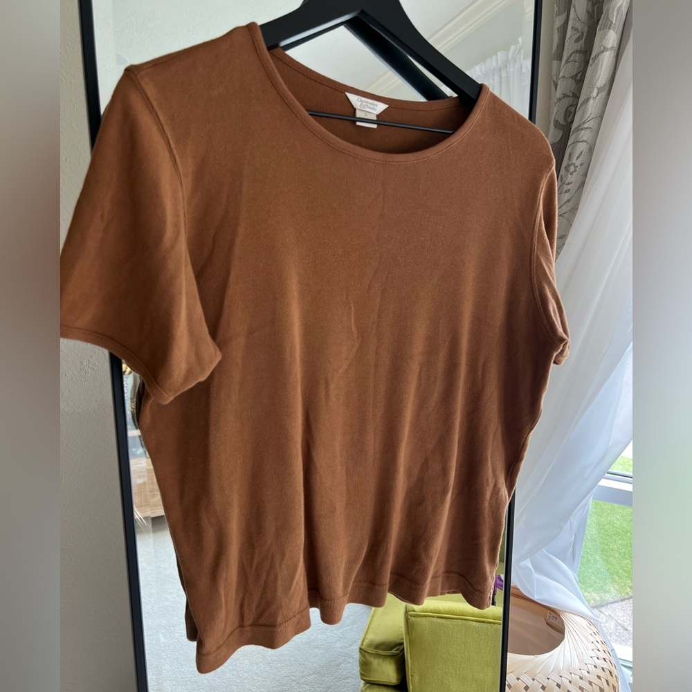 Vintage Christopher and Banks Brown Cotton Tee Shirt